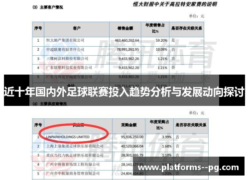 近十年国内外足球联赛投入趋势分析与发展动向探讨