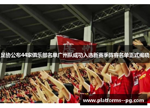 足协公布44家俱乐部名单广州队成功入选新赛季阵容名单正式揭晓